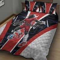 Panama Soccer Harpy Eagle Quilt Bed Set Los Canaleros Football Mascot Fan