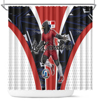 Panama Soccer Harpy Eagle Shower Curtain Los Canaleros Football Mascot Fan