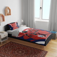 Panama Soccer Los Canaleros Bedding Set Football Harpy Eagle Mascot