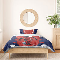 Panama Soccer Los Canaleros Bedding Set Football Harpy Eagle Mascot