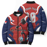 Personalized Panama Soccer Los Canaleros Bomber Puffer Jacket Football Harpy Eagle Mascot