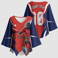 Personalized Panama Soccer Los Canaleros Kimono Sleeve Blouse Football Harpy Eagle Mascot