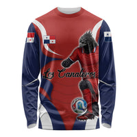 Personalized Panama Soccer Los Canaleros Long Sleeve Shirt Football Harpy Eagle Mascot