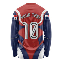 Personalized Panama Soccer Los Canaleros Long Sleeve Shirt Football Harpy Eagle Mascot