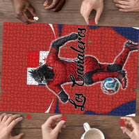Panama Soccer Los Canaleros Puzzle Football Harpy Eagle Mascot