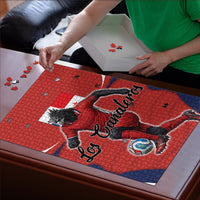 Panama Soccer Los Canaleros Puzzle Football Harpy Eagle Mascot