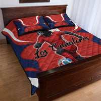 Panama Soccer Los Canaleros Quilt Bed Set Football Harpy Eagle Mascot