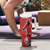 Personalized Panama Soccer Los Canaleros Tumbler With Handle Football Harpy Eagle Mascot