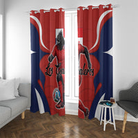 Panama Soccer Los Canaleros Window Curtain Football Harpy Eagle Mascot