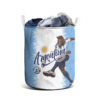Argentina Football La Seleccion Laundry Basket Argentinian Horse Soccer Mascot Patriotic Grunge
