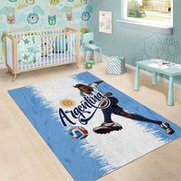 Argentina Football La Seleccion Area Rug Argentinian Horse Soccer Mascot Patriotic Grunge