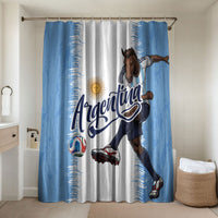 Argentina Football La Seleccion Bathroom Set Argentinian Horse Soccer Mascot Patriotic Grunge