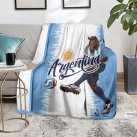 Argentina Football La Seleccion Blanket Argentinian Horse Soccer Mascot Patriotic Grunge