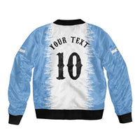 Personalized Argentina Football La Seleccion Bomber Jacket Argentinian Horse Soccer Mascot Patriotic Grunge