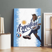 Argentina Football La Seleccion Canvas Wall Art Argentinian Horse Soccer Mascot Patriotic Grunge