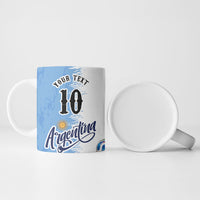 Personalized Argentina Football La Seleccion Ceramic Mug Argentinian Horse Soccer Mascot Patriotic Grunge