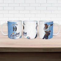 Personalized Argentina Football La Seleccion Ceramic Mug Argentinian Horse Soccer Mascot Patriotic Grunge