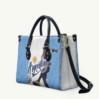 Argentina Football La Seleccion Leather Bag Argentinian Horse Soccer Mascot Patriotic Grunge