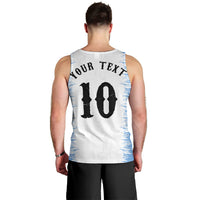 Personalized Argentina Football La Seleccion Men Tank Top Argentinian Horse Soccer Mascot Patriotic Grunge