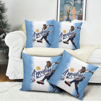Argentina Football La Seleccion Pillow Cover Argentinian Horse Soccer Mascot Patriotic Grunge