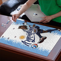 Argentina Football La Seleccion Puzzle Argentinian Horse Soccer Mascot Patriotic Grunge