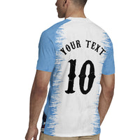 Personalized Argentina Football La Seleccion Rugby Jersey Argentinian Horse Soccer Mascot Patriotic Grunge
