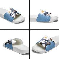 Argentina Football La Seleccion Slide Sandals Argentinian Horse Soccer Mascot Patriotic Grunge