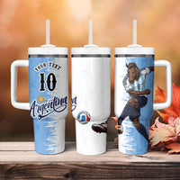 Personalized Argentina Football La Seleccion Tumbler With Handle Argentinian Horse Soccer Mascot Patriotic Grunge