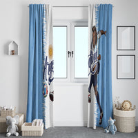 Argentina Football La Seleccion Window Curtain Argentinian Horse Soccer Mascot Patriotic Grunge