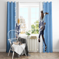 Argentina Football La Seleccion Window Curtain Argentinian Horse Soccer Mascot Patriotic Grunge