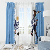 Argentina Football La Seleccion Window Curtain Argentinian Horse Soccer Mascot Patriotic Grunge