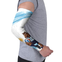 Personalized Argentina Football Arm Sleeves La Seleccion Horse - Sun Of May