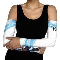 Personalized Argentina Football Arm Sleeves La Seleccion Horse - Sun Of May