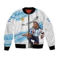Personalized Argentina Football Bomber Jacket La Seleccion Horse - Sun Of May