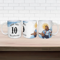 Personalized Argentina Football Ceramic Mug La Seleccion Horse - Sun Of May