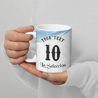 Personalized Argentina Football Ceramic Mug La Seleccion Horse - Sun Of May