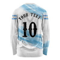 Personalized Argentina Football Long Sleeve Shirt La Seleccion Horse - Sun Of May