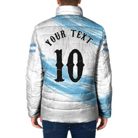 Personalized Argentina Football Padded Jacket La Seleccion Horse - Sun Of May