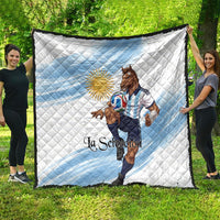 Argentina Football Quilt La Seleccion Horse - Sun Of May