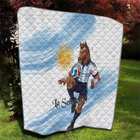 Argentina Football Quilt La Seleccion Horse - Sun Of May