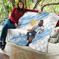 Argentina Football Quilt La Seleccion Horse - Sun Of May