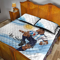 Argentina Football Quilt Bed Set La Seleccion Horse - Sun Of May