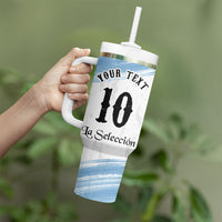 Personalized Argentina Football Tumbler With Handle La Seleccion Horse - Sun Of May