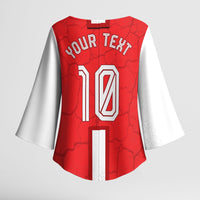 Personalized Austria Football Kimono Sleeve Blouse Unsere Burschen Eagle Mascot