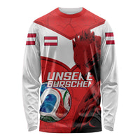 Personalized Austria Football Long Sleeve Shirt Unsere Burschen Eagle Mascot