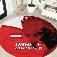 Austria Football Round Carpet Unsere Burschen Eagle Mascot