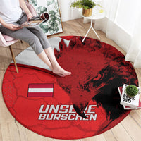 Austria Football Round Carpet Unsere Burschen Eagle Mascot