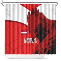 Austria Football Shower Curtain Unsere Burschen Eagle Mascot