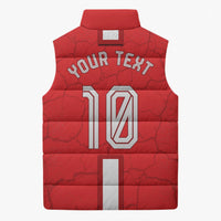 Personalized Austria Football Sleeveless Puffer Jacket Unsere Burschen Eagle Mascot