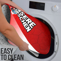 Austria Football Unsere Burschen Bathroom Set Eagle Mascot Patriotic Wave Grunge